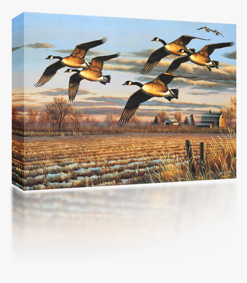 Transparent Geese Flying Png - Painting, Png Download