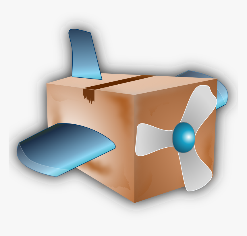 Carton Box Engine Clip Arts - Airplane Box Clipart, HD Png Download