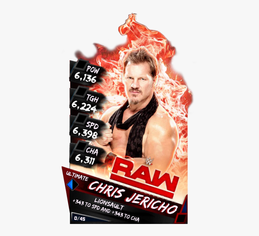 Supercard Chrisjericho S3 Ultimate Raw - Wwe Supercard Roman Reigns Ultimate, HD Png Download