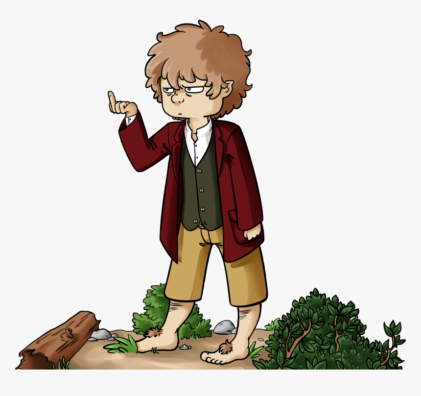 Bilbo Baggins Cartoon Clipart - Bilbo Baggins Drawing, HD Png Download