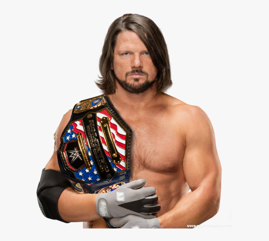 Chris Jericho Us Champion Png - Aj Styles Wwe Champion 2017 Png, Transparent Png