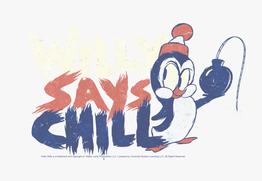 Chilly Willy I Say Chill Women S T-shirt , Png Download - Illustration, Transparent Png