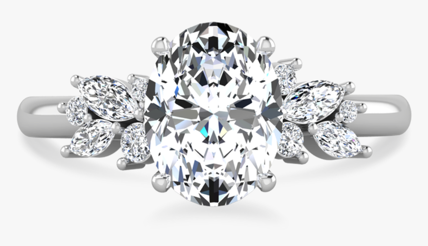 X1https - //cdn3 - Bigcommerce - Com/s Oval Angle 76609 - Oval Marquise Engagement Ring, HD Png Download