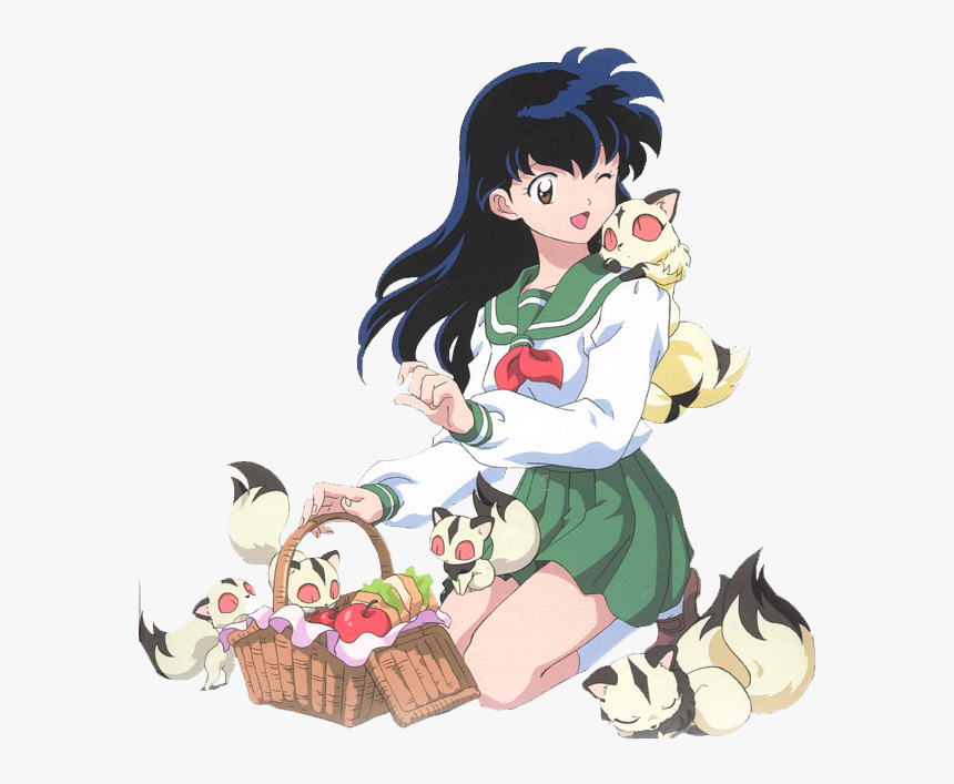 Kagome Higurashi And Kirara, HD Png Download