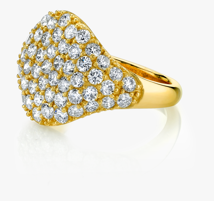 Diamond Signet Ring - Engagement Ring, HD Png Download