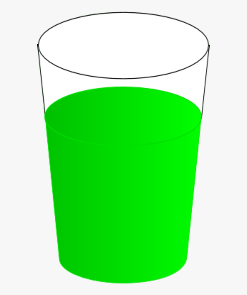 Drinking Glass Cup With Red Punch - Green Glass Clipart, HD Png Download