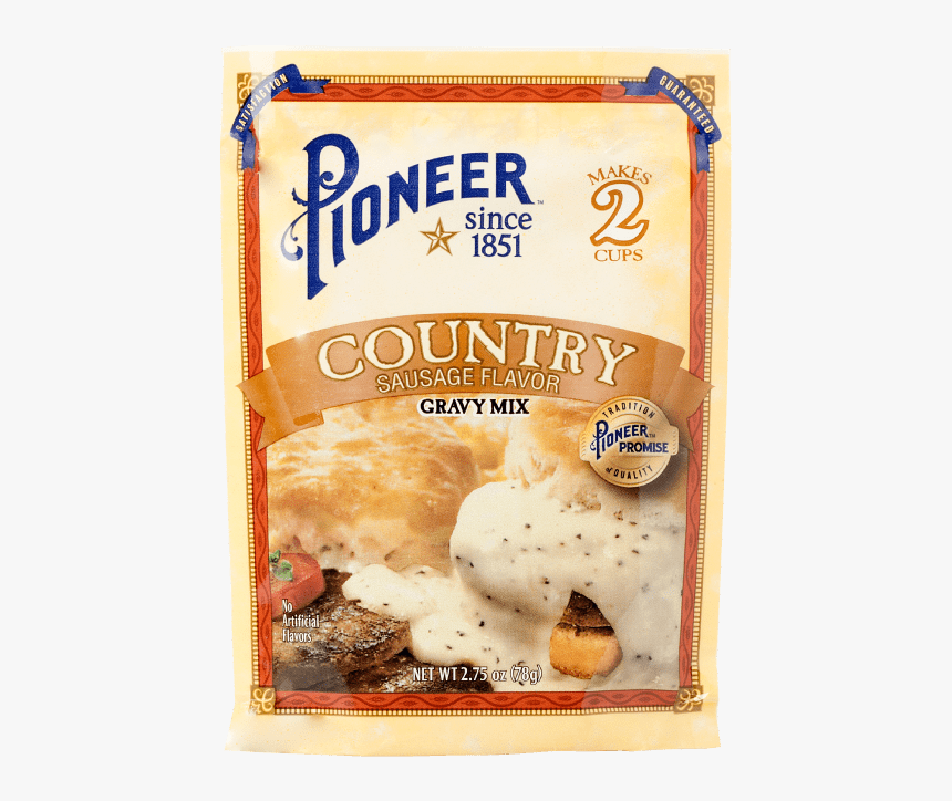 Country Sausage Flavor Gravy Mix Pioneer Packaging - Pioneer Country Gravy, HD Png Download
