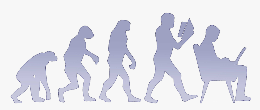 Evolution Des Wissens - Human Evolution To Computers, HD Png Download