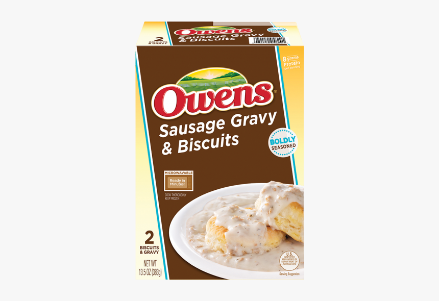 Owens® Biscuit & Gravy Breakfast Entree Sausage - Owens Sausage Biscuits, HD Png Download