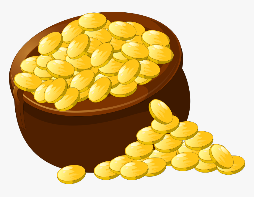 Transparent Pot Of Gold Png Picture Clipart - Transparent Background Gold Clipart, Png Download