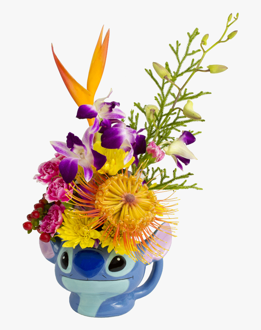 S Stitch Flower Mug Designed By Award Winning - Bouquet, HD Png Download
