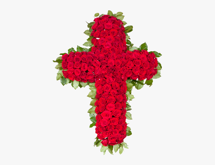 Floral Cross White And Red, HD Png Download