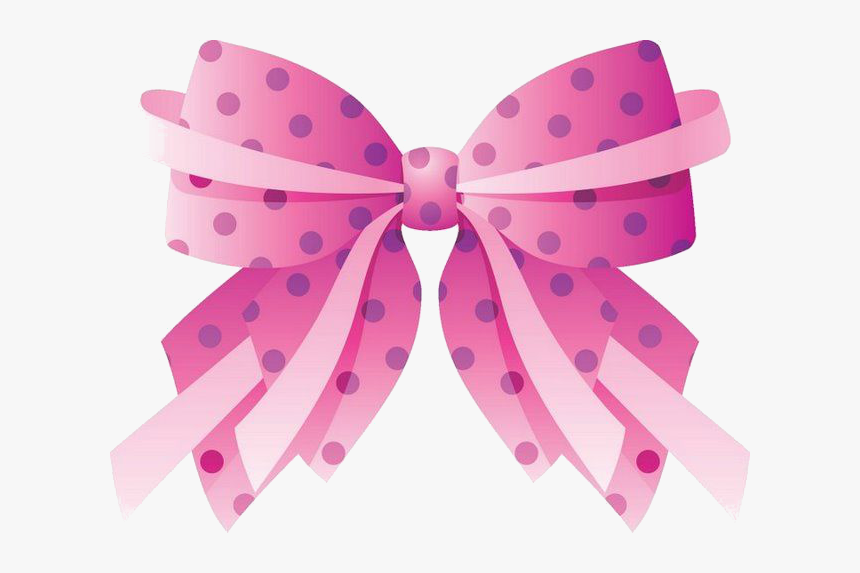 Pink,ribbon,pattern,hair Accessory,polka Dot,clip Art,design,fashion - Imagenes De Moños En Png, Transparent Png