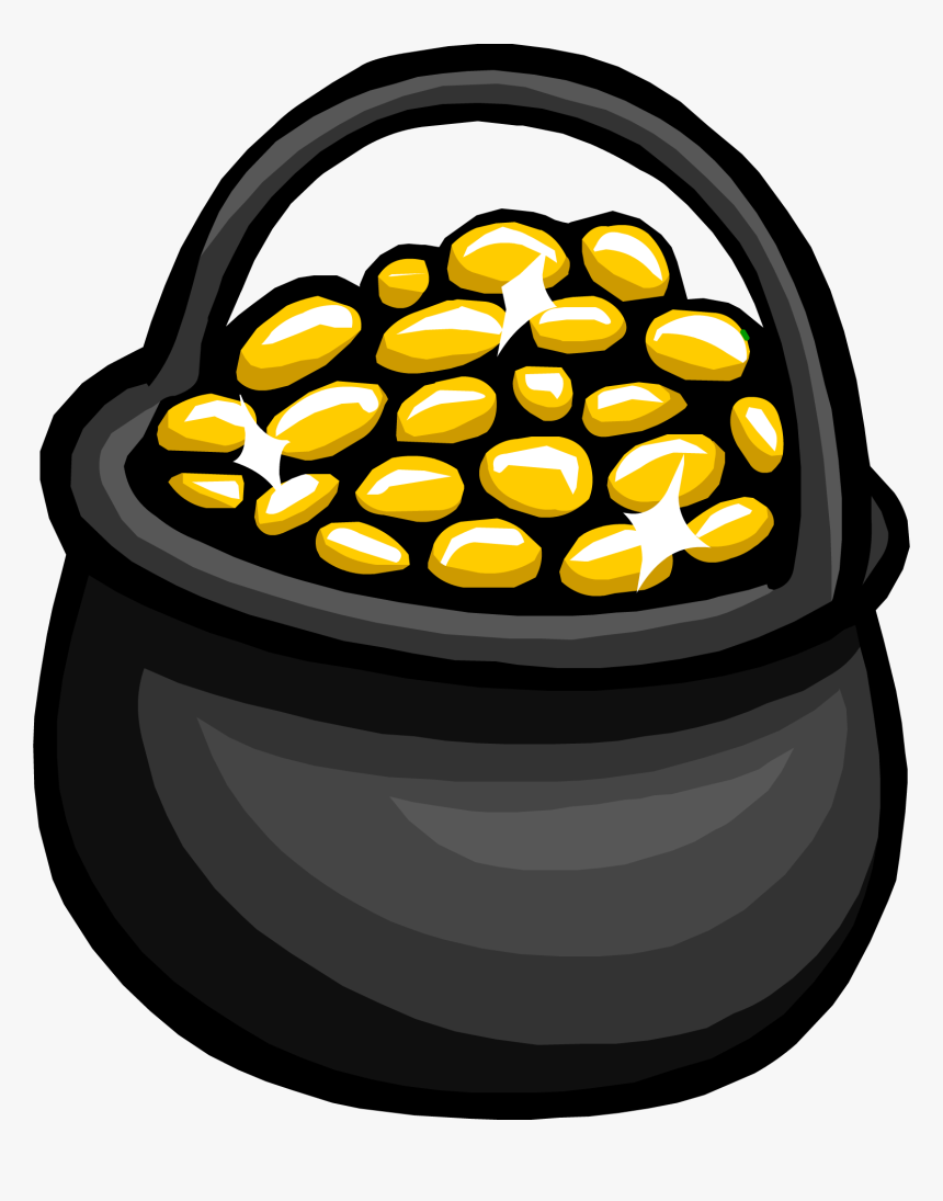 Club Penguin Rewritten Wiki - Pot Of Gold Club Penguin, HD Png Download