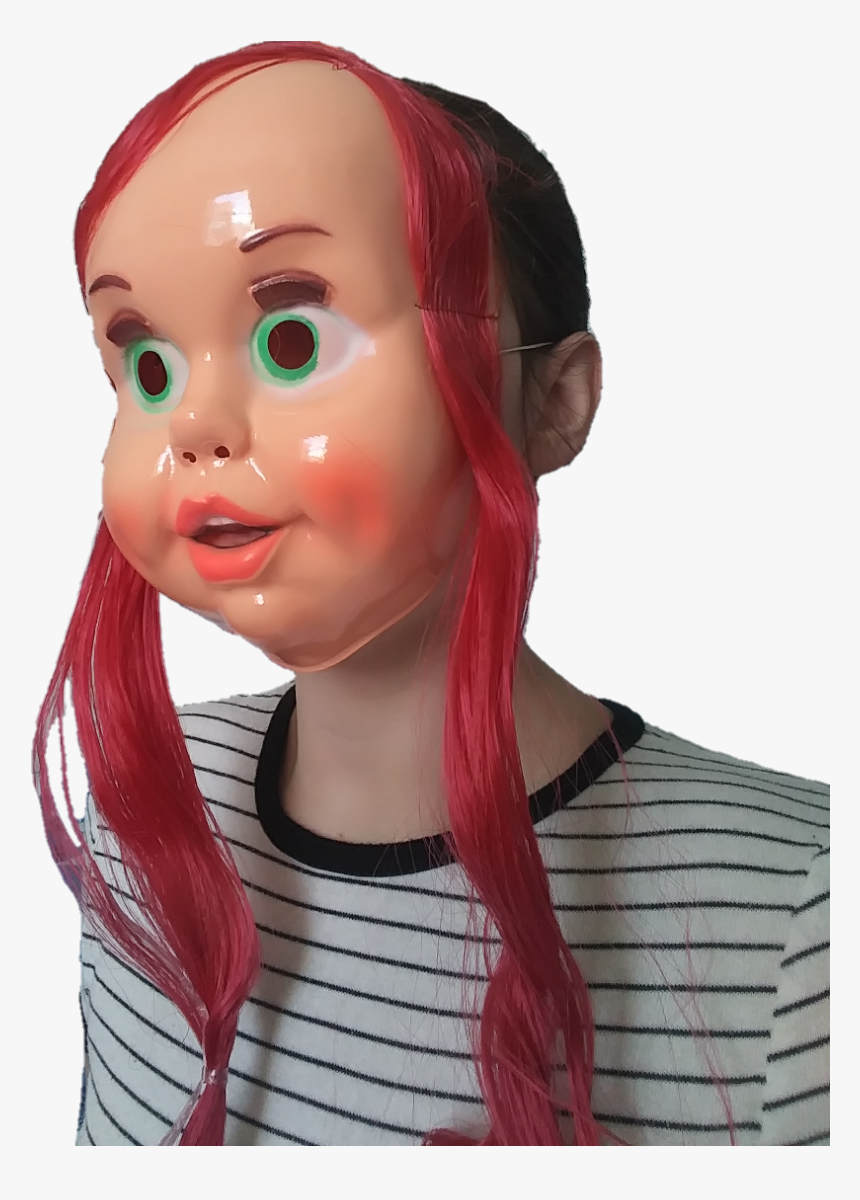 #b4by4li3n #doll #mask #creepy #horror #vintage #spooky - Girl, HD Png Download