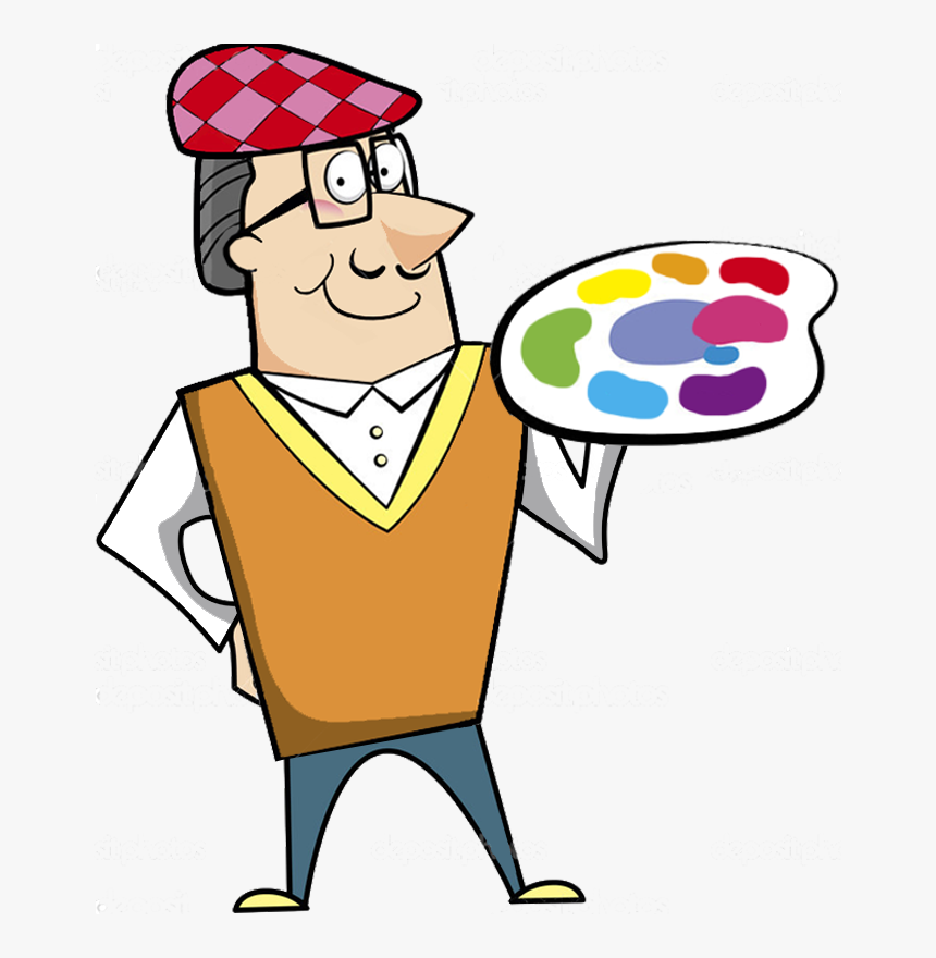 Download Drawing Clipart Easel Canvas Clip Art Cartoon, HD Png Download