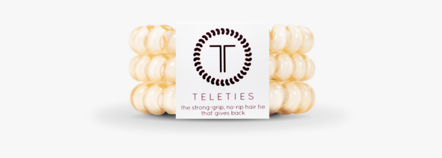 Almond Beige Large Hair Tie 3 Pack 
 Class Lazyload - Almond Beige Teleties, HD Png Download