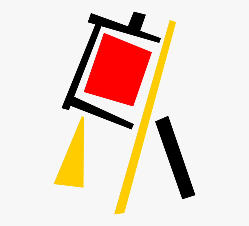 Vector Illustration Of Visual Arts Artist S Easel With, HD Png Download