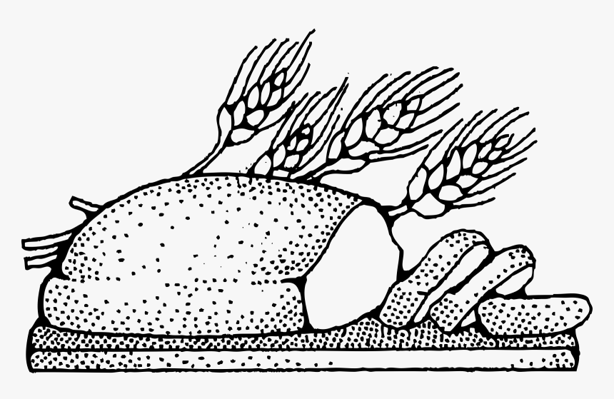 Loaf Of Bread Clip Arts - Bread Clipart Black And White, HD Png Download
