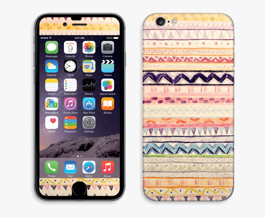 Hand Drawn Aztec Skin Iphone 6/6s - Iphone 6, HD Png Download