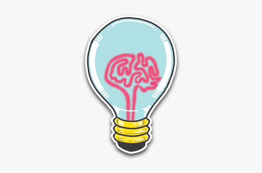 Clip Art Sticker Whippoorwill Design Co - Light Bulb Brain Png, Transparent Png