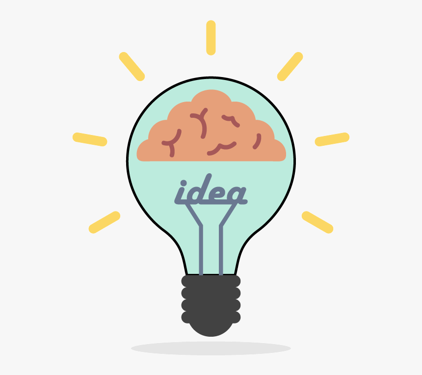 Cartoon With Beautiful Bulb Light Electricity Gallery - Light Bulb Brain Png, Transparent Png