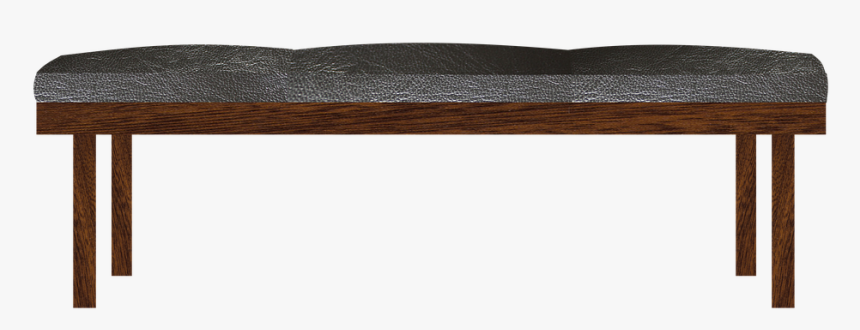 Bench, Leather, Wooden - Plywood, HD Png Download