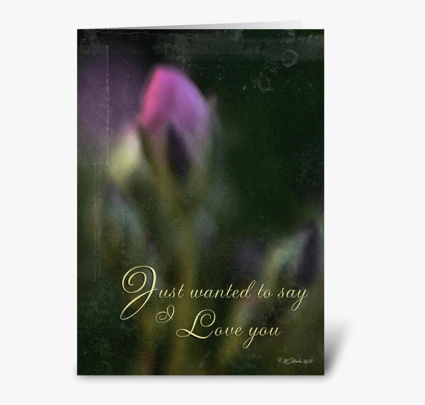 Pink Bud Romantic Card Greeting Card - Hybrid Tea Rose, HD Png Download