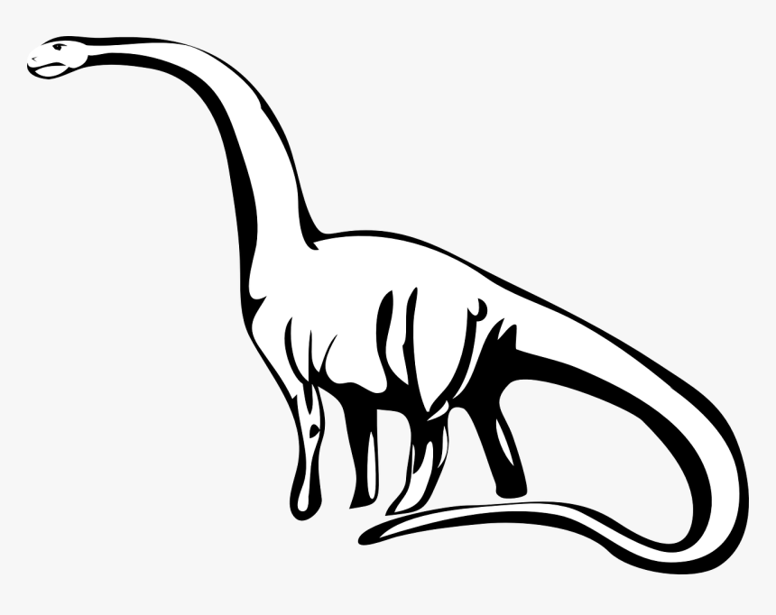 Velociraptor Png Black And White - Dinosaur Black And White, Transparent Png