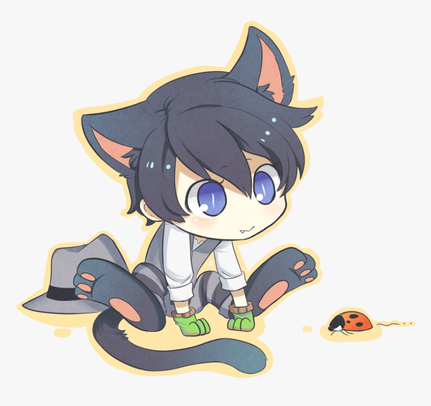 Black Cat Ears - Cartoon, HD Png Download