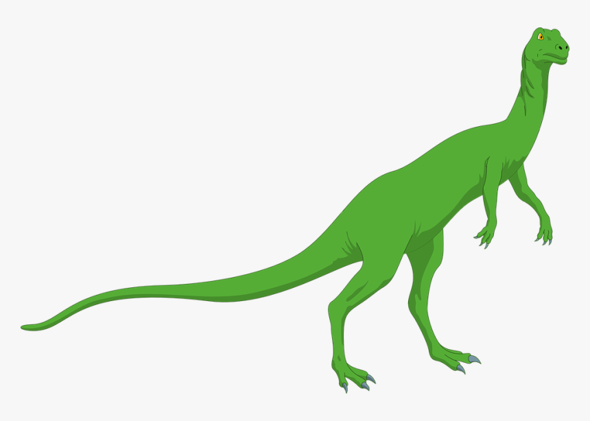 Standing Dinosaur With Long Neck, HD Png Download