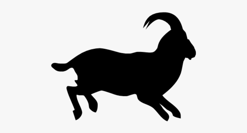 Mountain Goat Gemsbok Silhouette - Goat Jumping Clip Art, HD Png Download