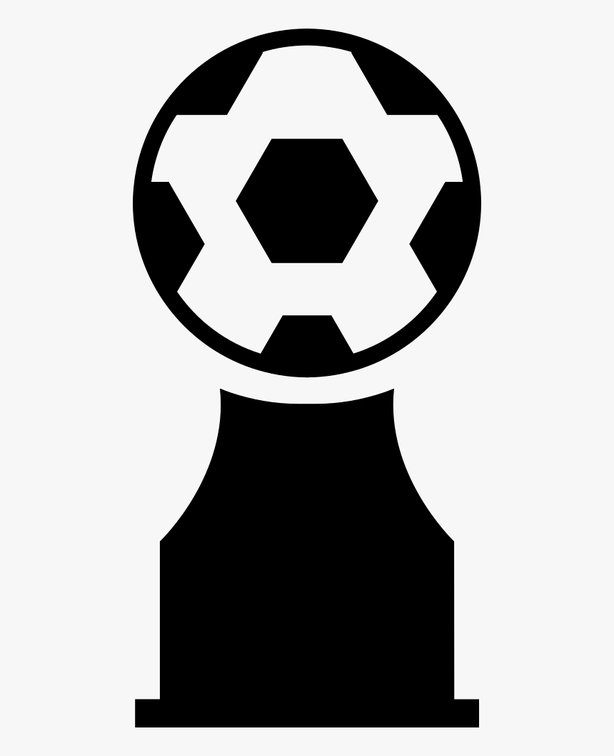 Award Trophy With Soccer Ball - Silueta De Balón De Fútbol, HD Png Download