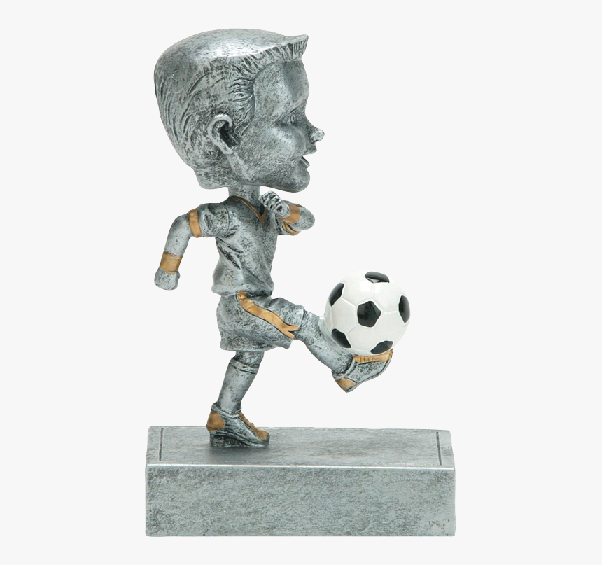 Soccer Trophy With Foot On Ball, HD Png Download