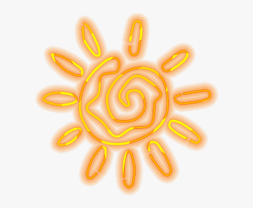 Sun Sunshine Glowing Neon Summer Ftestickers Freetoedit - Cowboy Spurs Clip Art, HD Png Download