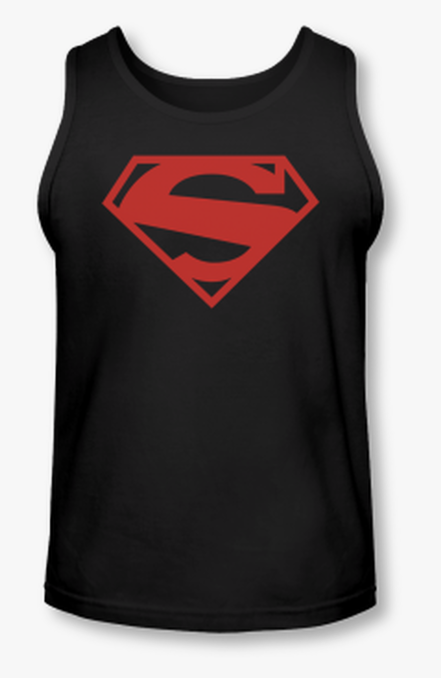 Superman New 52 Black And Red Adult Tank Top - Active Tank, HD Png Download