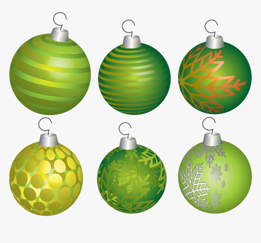 Christmas, Holiday, Ball, Decoration, Ornament, Green - Bolas Navidad Png Gratis, Transparent Png