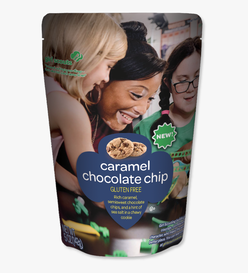 Caramel Chocolate Chip Cookies Girl Scouts, HD Png Download
