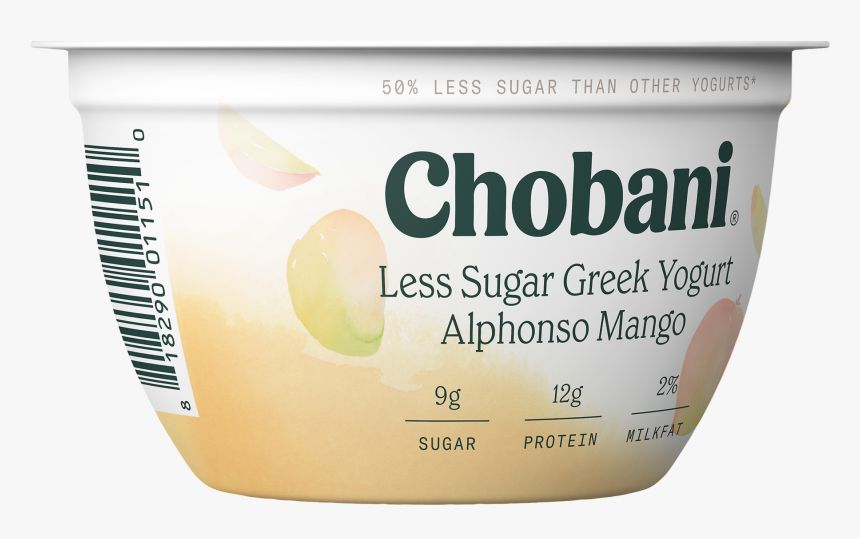 Chobani, Less Sugar Greek Alphonso Mango Low Fat Greek - Label, HD Png Download