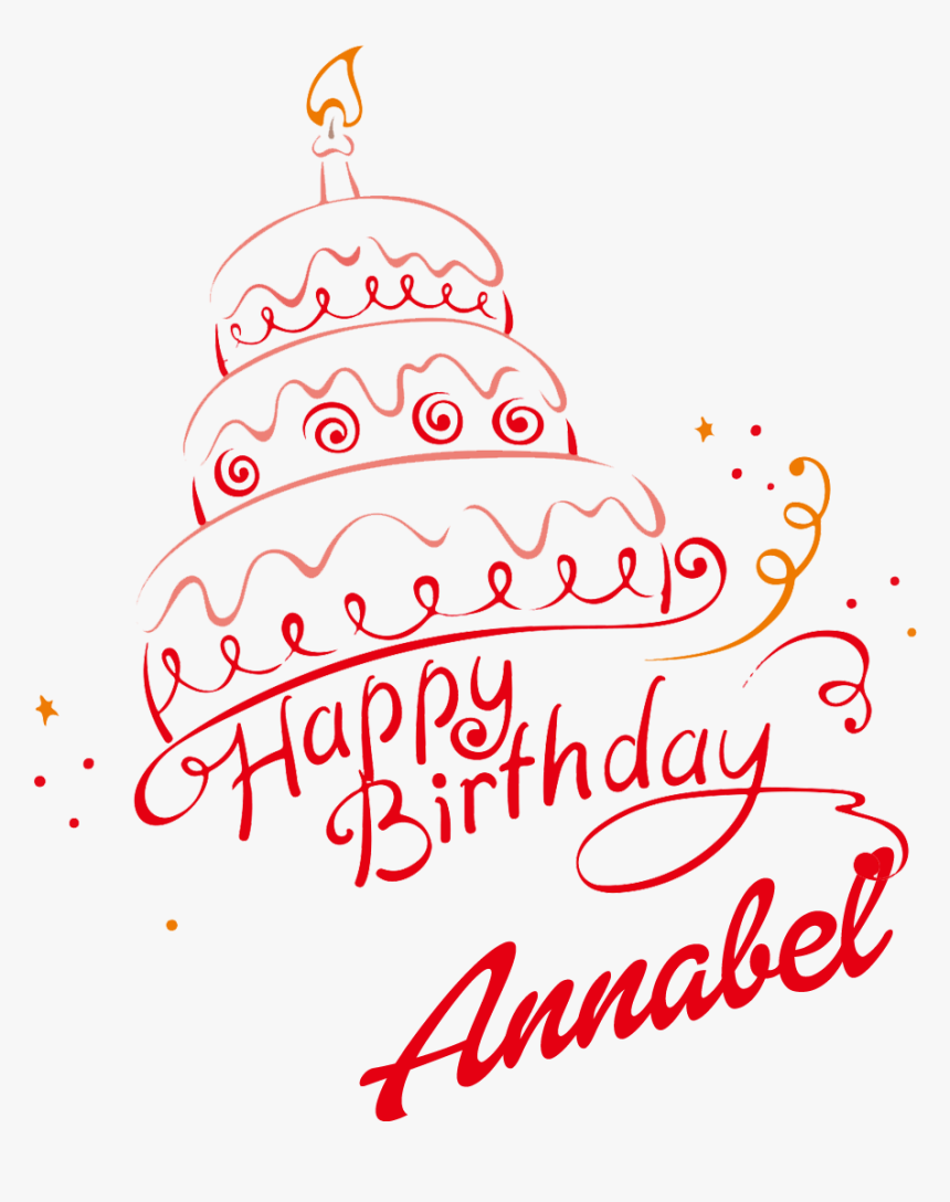 Annabel Happy Birthday Vector Cake Name Png - Illustration, Transparent Png