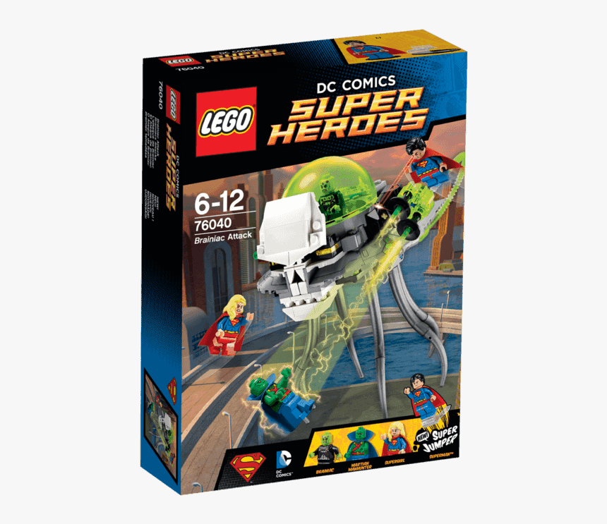 Lego 76040 Brainiac Attack Box - Lego Martian Manhunter Set, HD Png Download