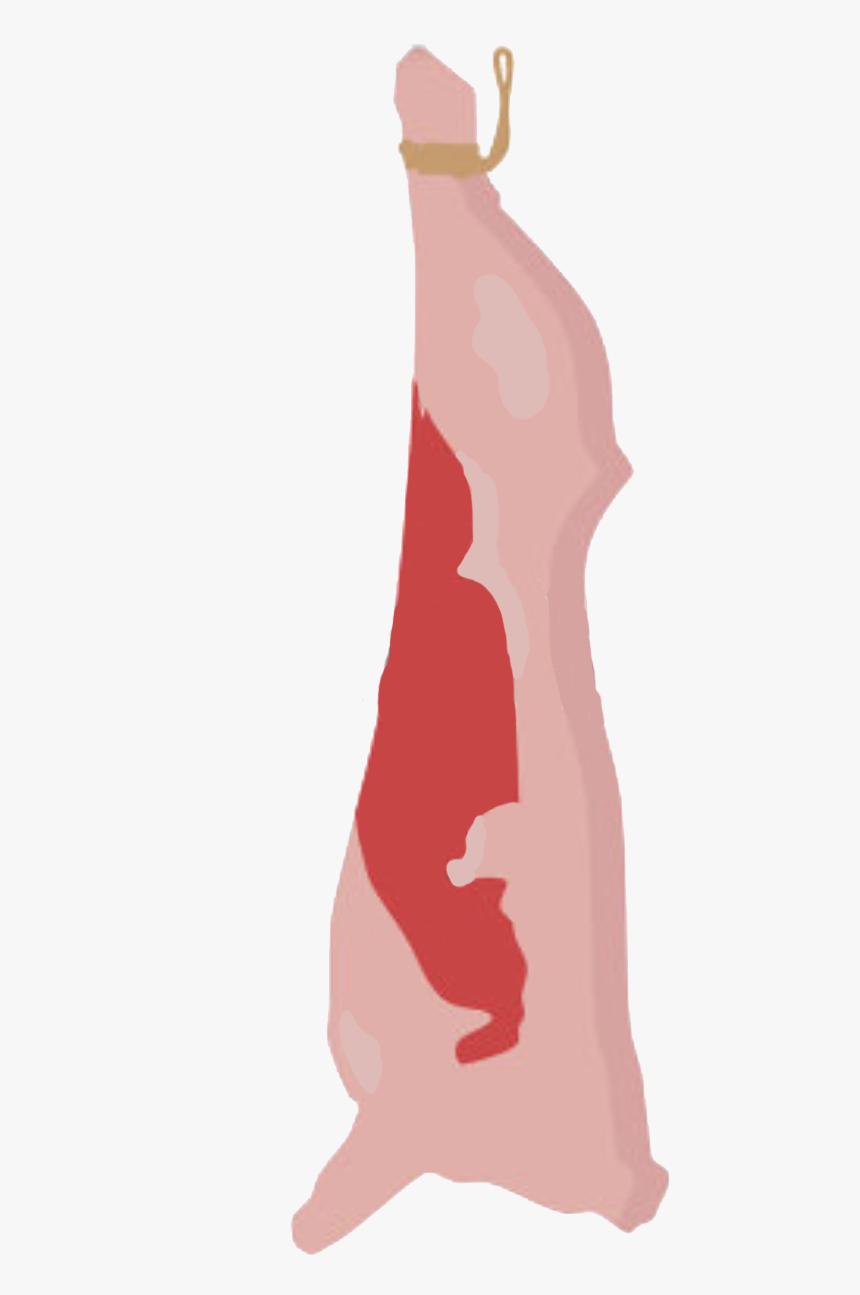Beef Carcass - Meat Hanging Cartoon, HD Png Download