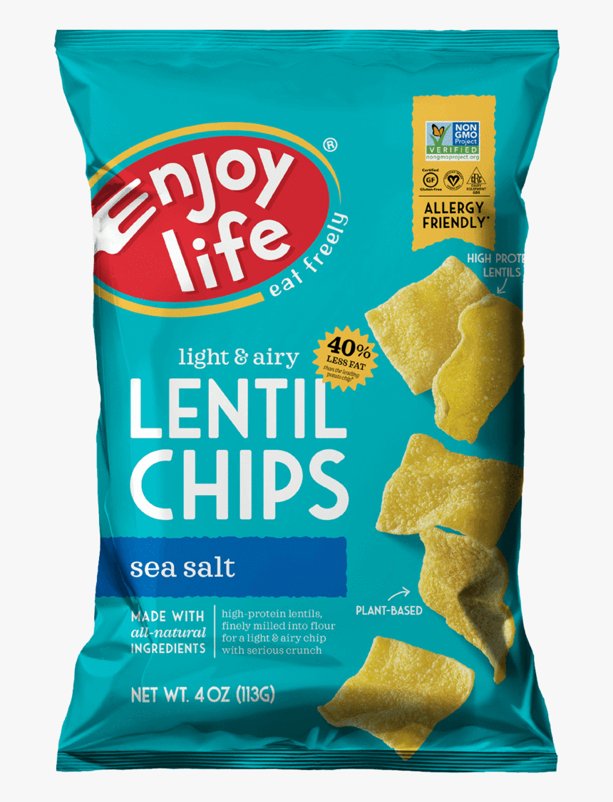 Enjoy Life Lentil Chips Sea Salt, HD Png Download