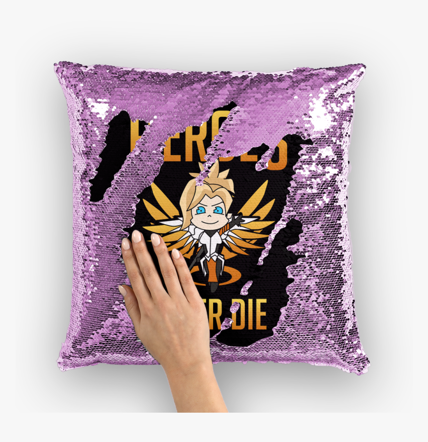 Mercy Chibi ﻿sequin Cushion Cover - Danny Devito Sequin Pillow, HD Png Download