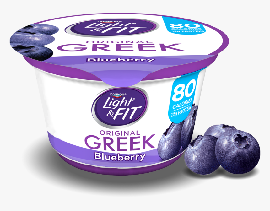 Blueberry Greek Yogurt - Light And Fit Greek Yogurt Key Lime, HD Png Download