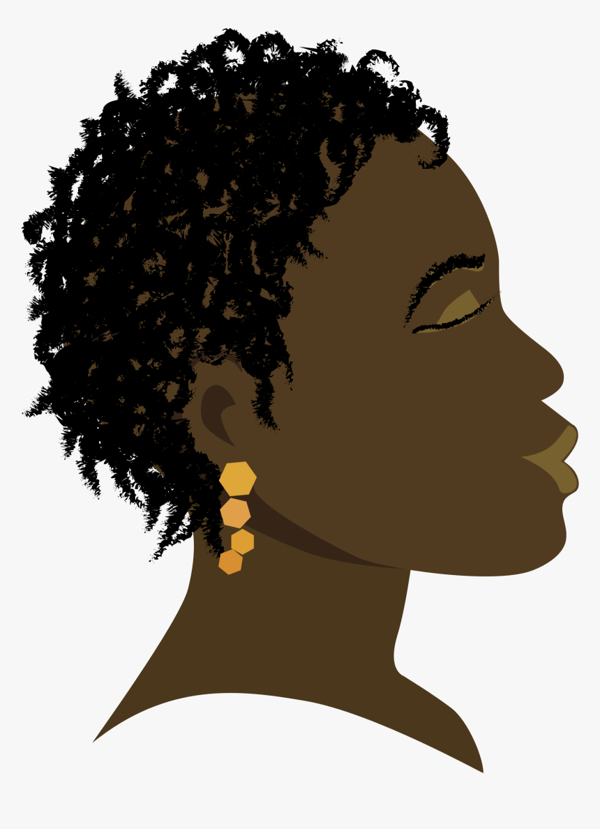 Afro Png Transparent - African Lady Clipart Free, Png Download
