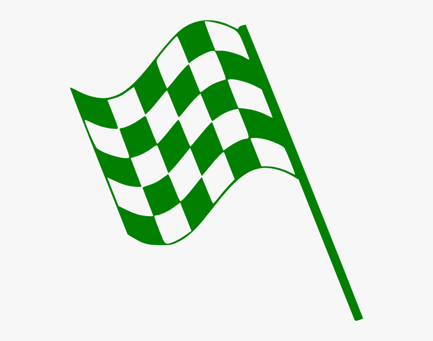 Green Flag Svg Clip Arts - Transparent Background Checkered Flag Png, Png Download