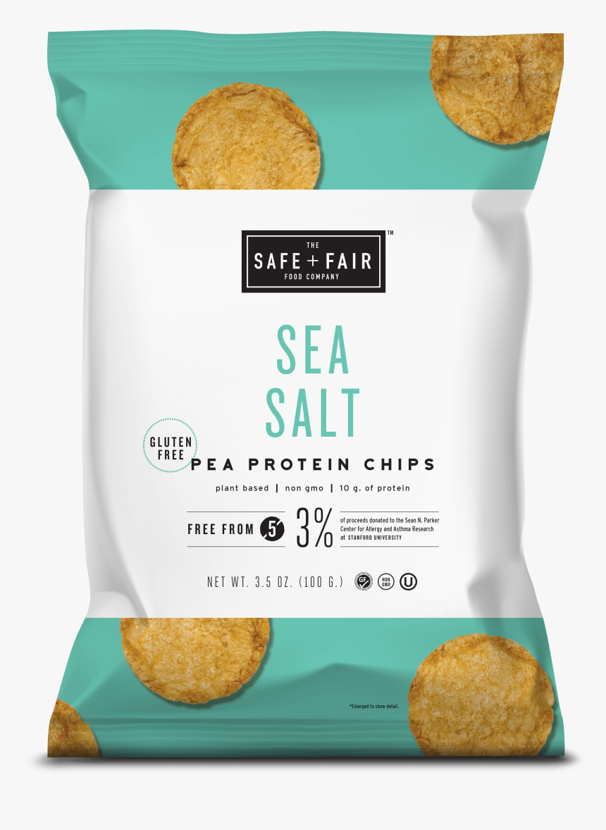 Sea Salt Pea Protein Chips - Pea Protein Cheese, HD Png Download