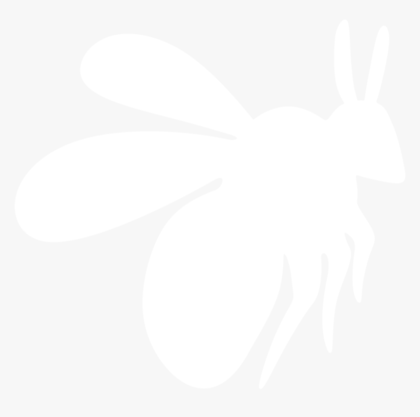 Bumble Bee Silhouette By Paperlightbox - Bee White Silhouette Png, Transparent Png