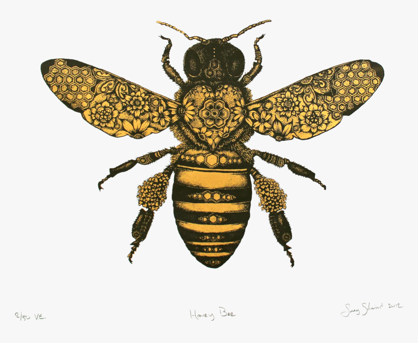 Bee Honeybee Vintage Honey Clipart Clipartfest Transparent - Halsey Hopeless Fountain Kingdom Bee, HD Png Download